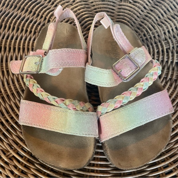 Oshkosh Girl Rainbow glitter sandals size 10m - Picture 8 of 13